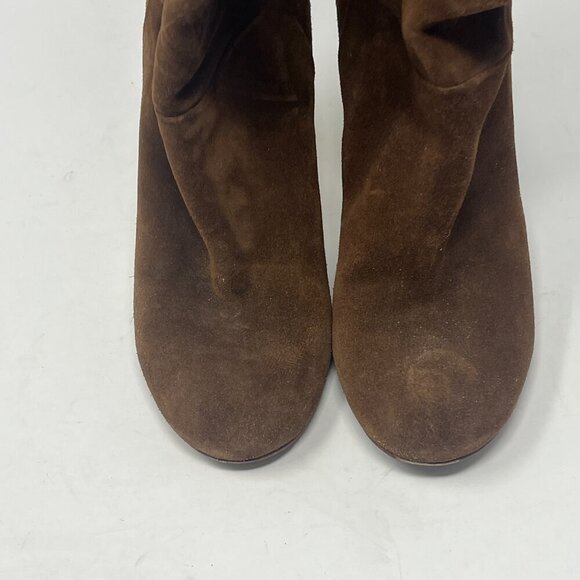 J. Crew heeled brown suede boots tall knee high 7 - Picture 2 of 15
